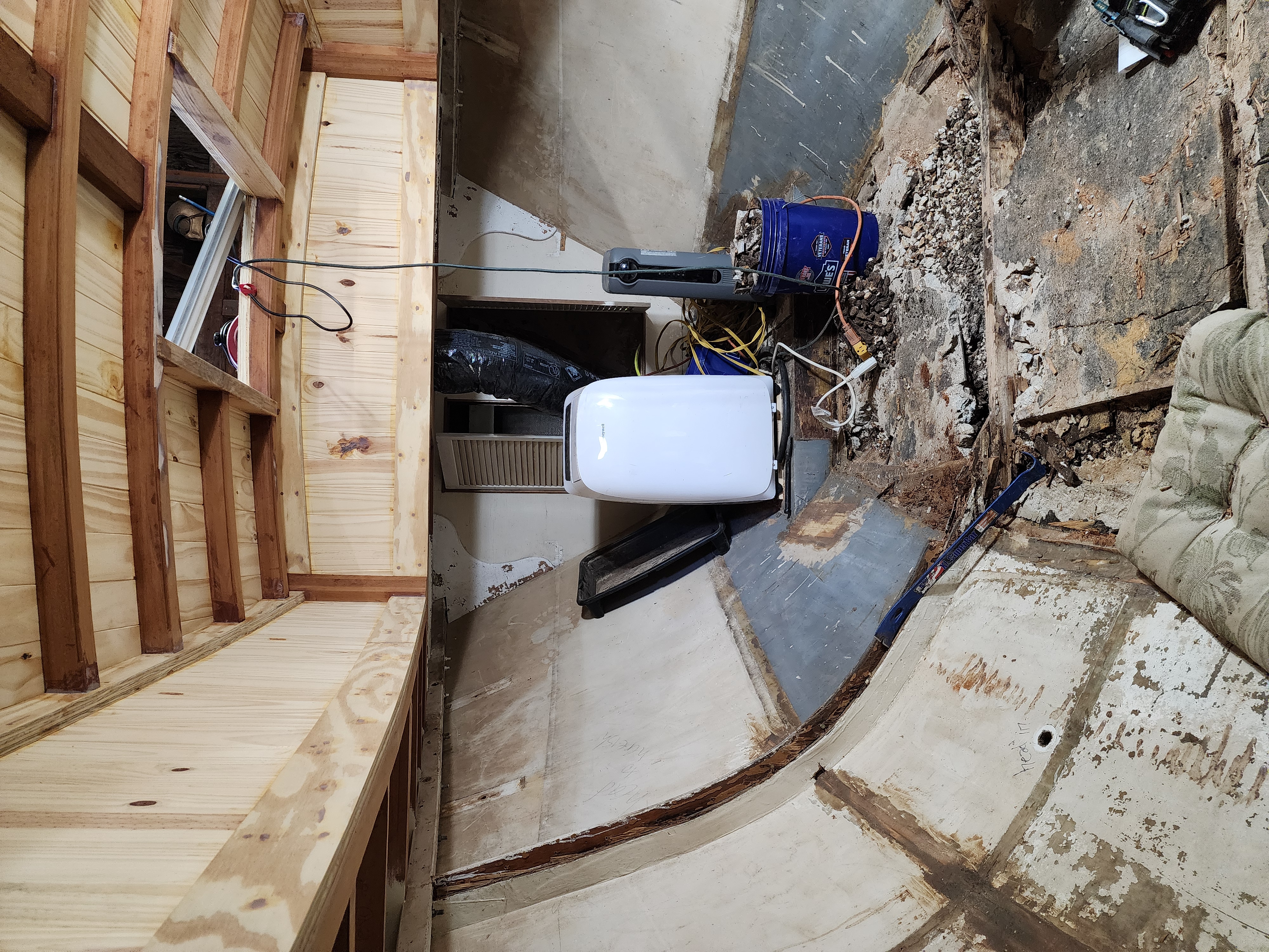 Cabin of Premlata - note the finished ceiling