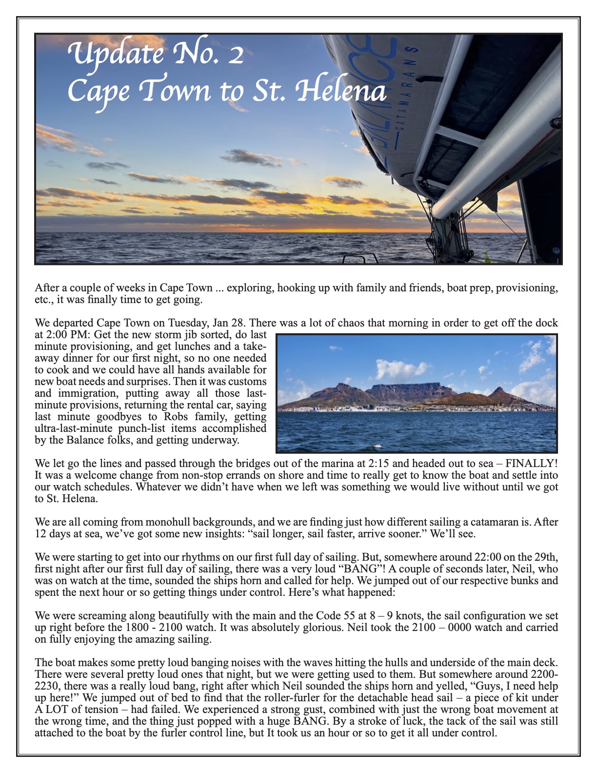 CapeTown to Grenada Update 2